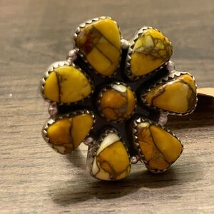 Sterling Silver Honey Dahlia Southwest Ring